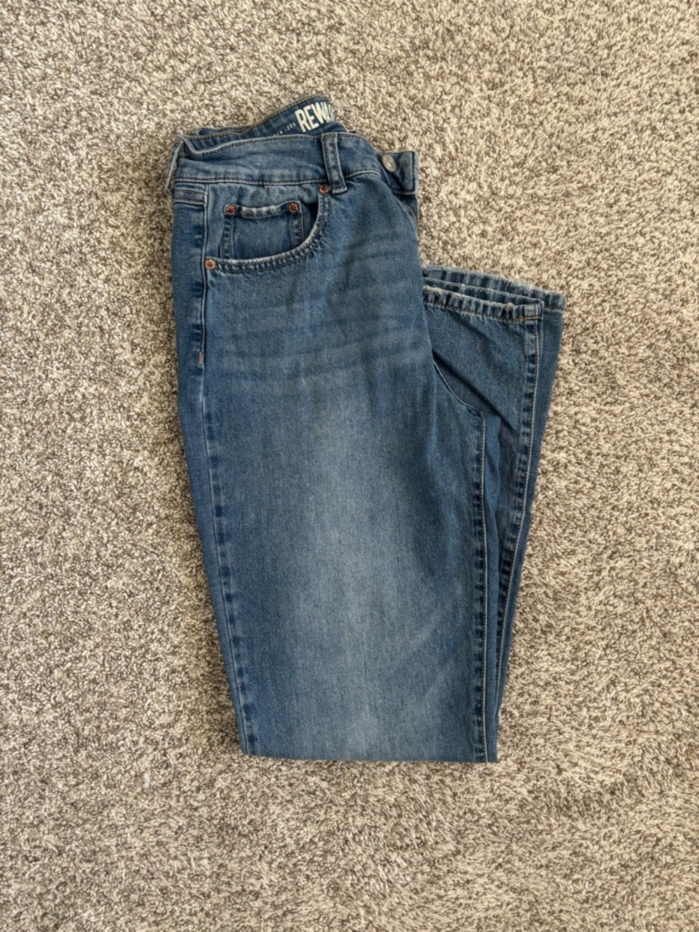 Rewash High Rise Straight Leg Jeans Medium Wash Size 5